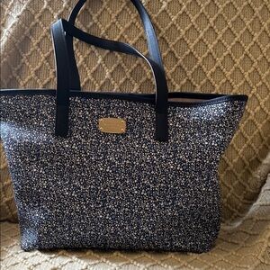 Michael Kors Jet Set Floral Blue Tote Bag
